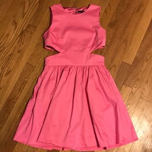 French Connection pink cut out dress with pockets!